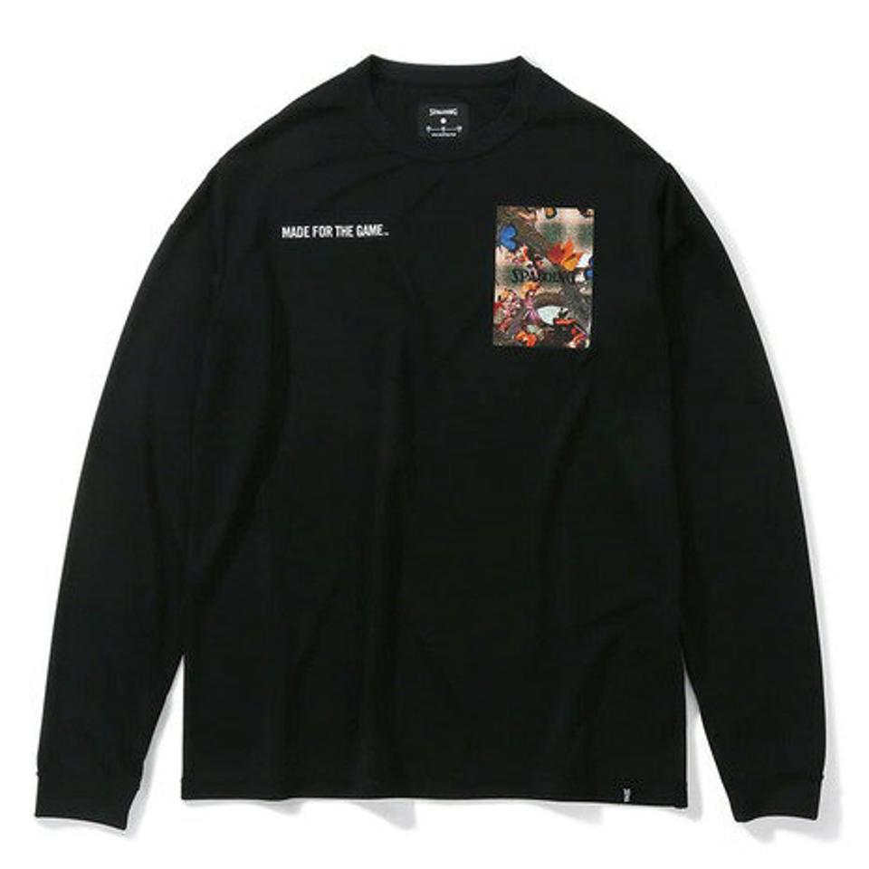 【20%OFFクーポン対象！3/11 1:59まで】スポルディング（SPALDING）（メンズ）バスケットボールウェア ロングスリーブTシャツ バタフライ プレイド SMT23107