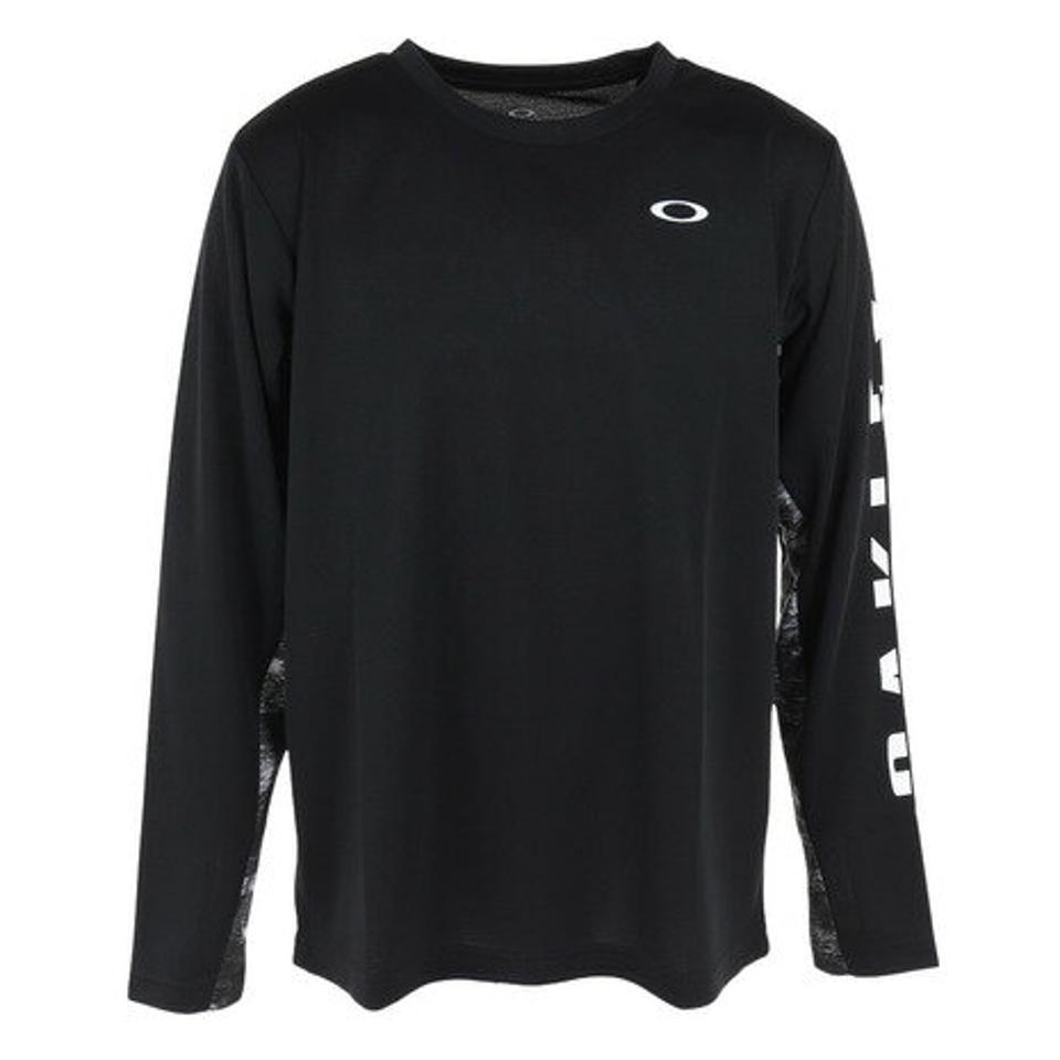 オークリー（OAKLEY）（メンズ）テニスウェア Slant Logo Print 長袖Tシャツ 8.0 FOA405835-02E