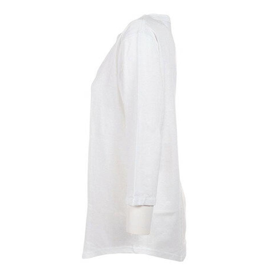 【3点10%OFFクーポン対象！10/12まで】ヘインズ（Hanes）（レディース）リサイクルコットン ヘンリーネック 七分袖Tシャツ HW1-U501 010