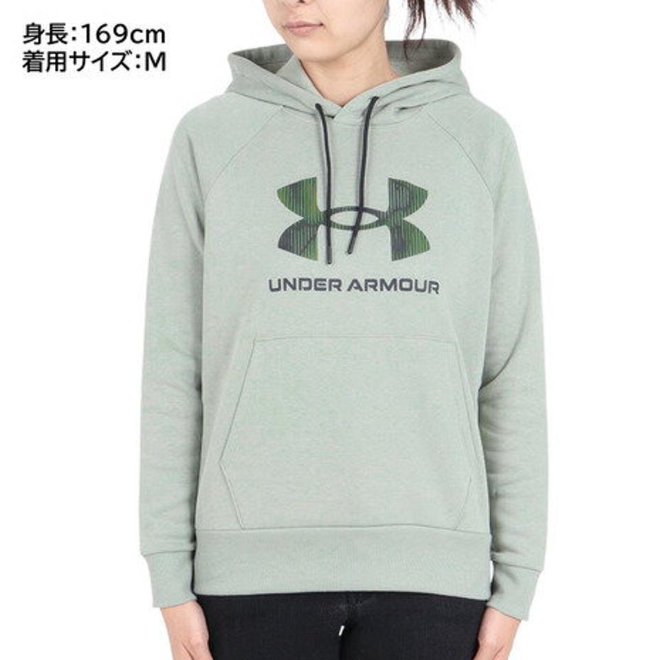 アンダーアーマー（UNDER ARMOUR）（レディース）パーカー レディース ライバルフリース プリント 1381240 504