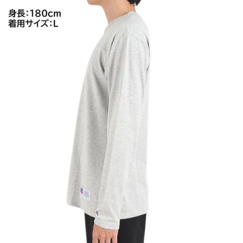 ラッセル（RUSSELL）（メンズ）T/C 長袖クルーネックTシャツ RBM23F0011 MGRY