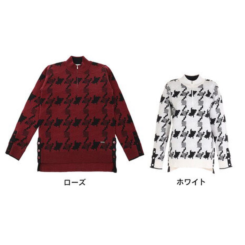 エピキュール（epicure）（レディース）ゴルフウェア 長袖 ハーフジップ ニットハイネックプルオーバー 152-15910