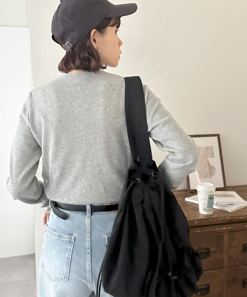 【29色展開/インナー使いにも◎】ワッフルボーダー長袖Tシャツ《WEB限定》