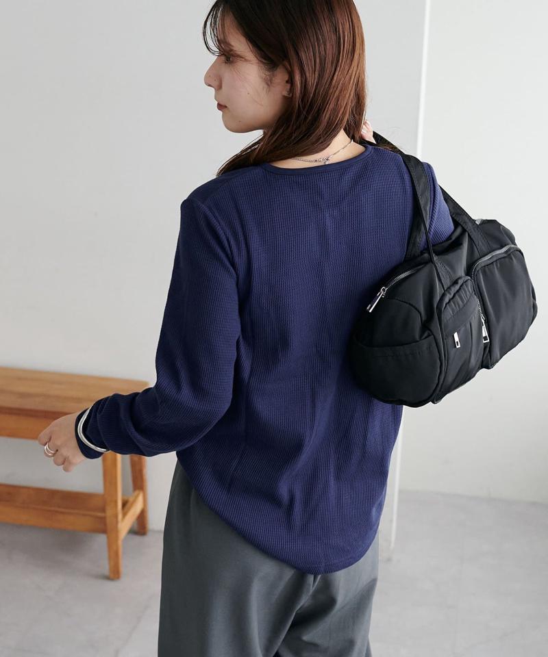 【29色展開/インナー使いにも◎】ワッフルボーダー長袖Tシャツ《WEB限定》