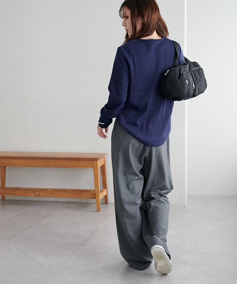 【29色展開/インナー使いにも◎】ワッフルボーダー長袖Tシャツ《WEB限定》