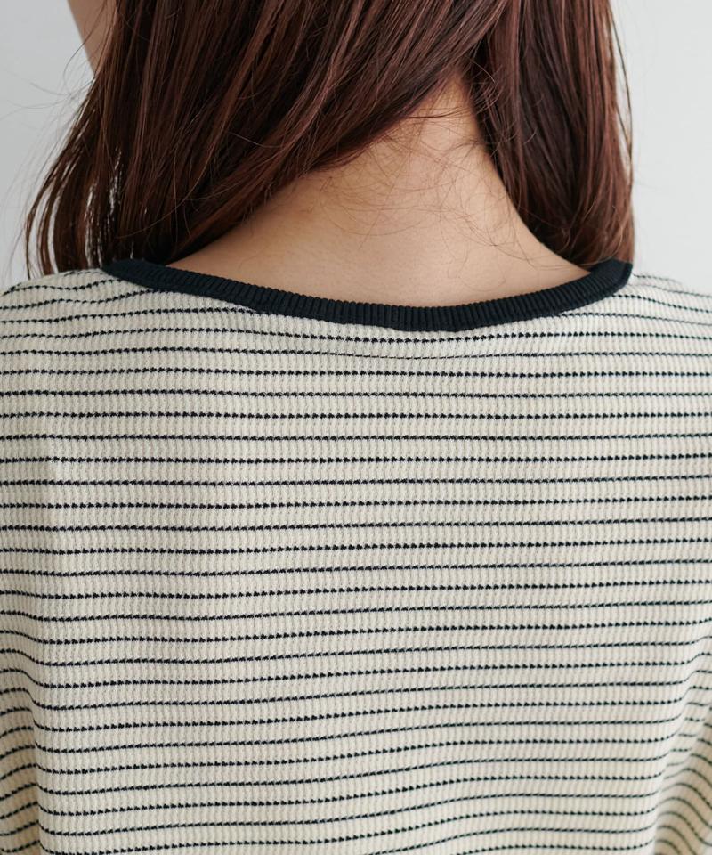 【29色展開/インナー使いにも◎】ワッフルボーダー長袖Tシャツ《WEB限定》
