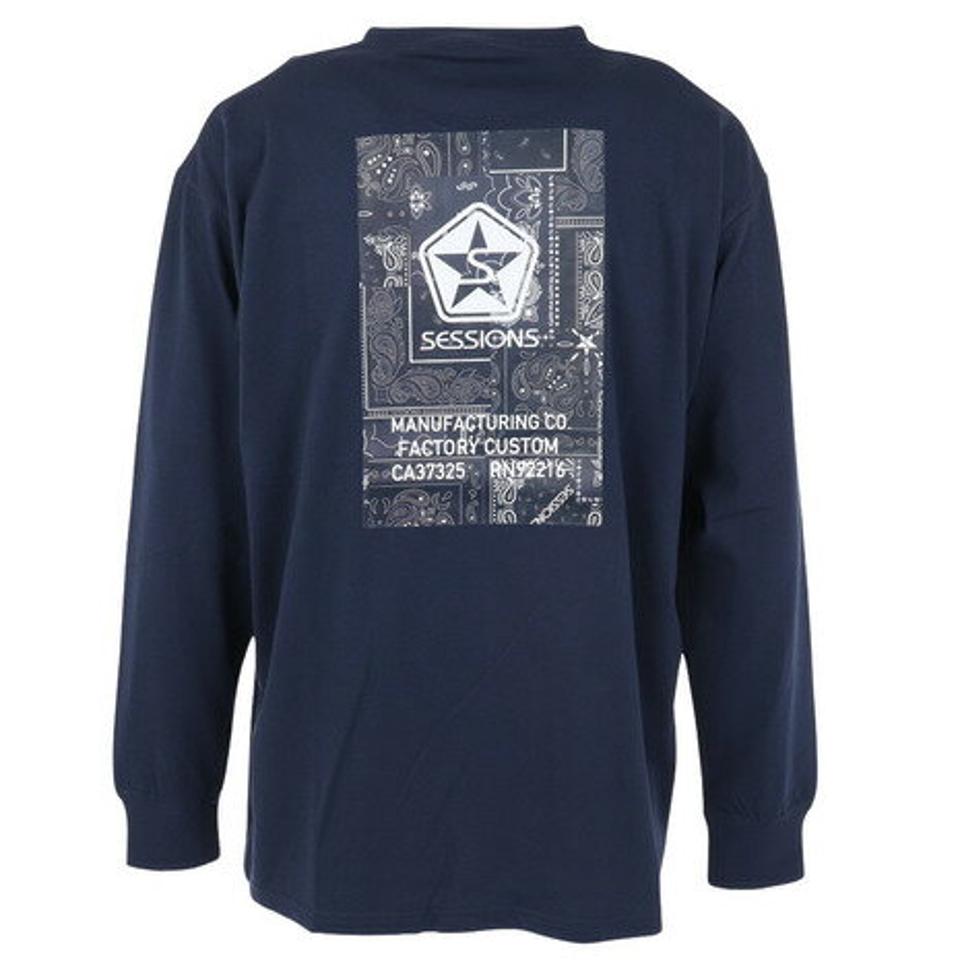 セッションズ（SESSIONS）（メンズ）ペイズリー ボックス 長袖Tシャツ 237198
