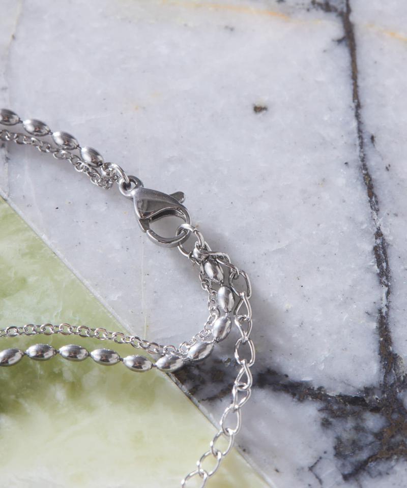 《金属アレルギー対応》ステンレス・2連チェーンネックレス