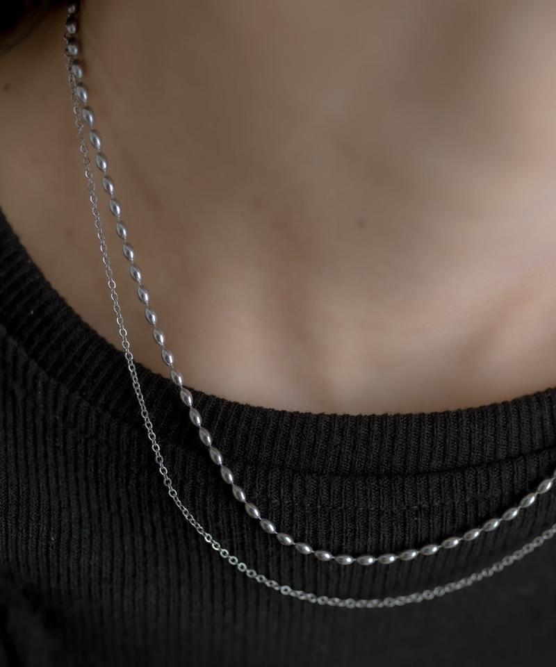 《金属アレルギー対応》ステンレス・2連チェーンネックレス