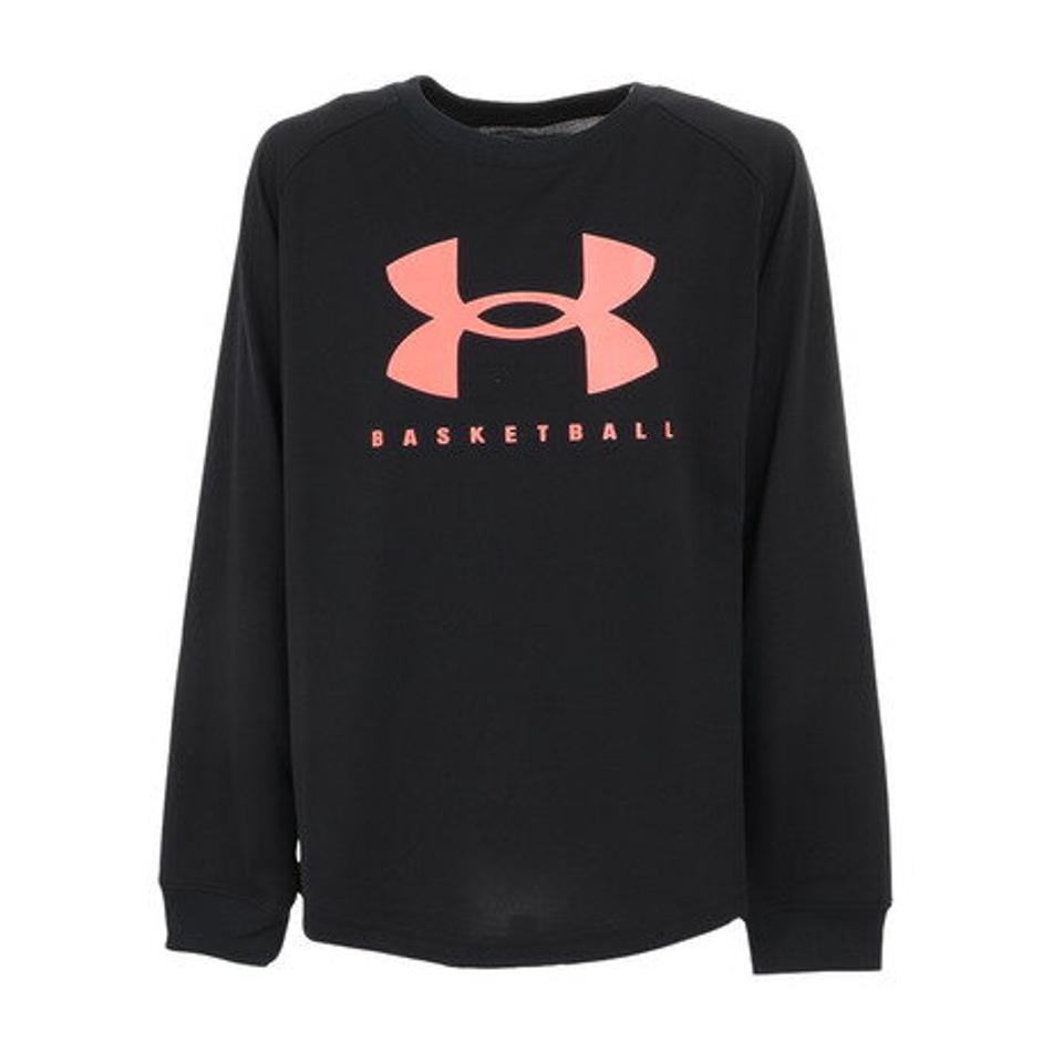 アンダーアーマー（UNDER ARMOUR）（キッズ）バスケットボールウェア ジュニア テック ビッグロゴ ロングスリーブTシャツ 1375353 002