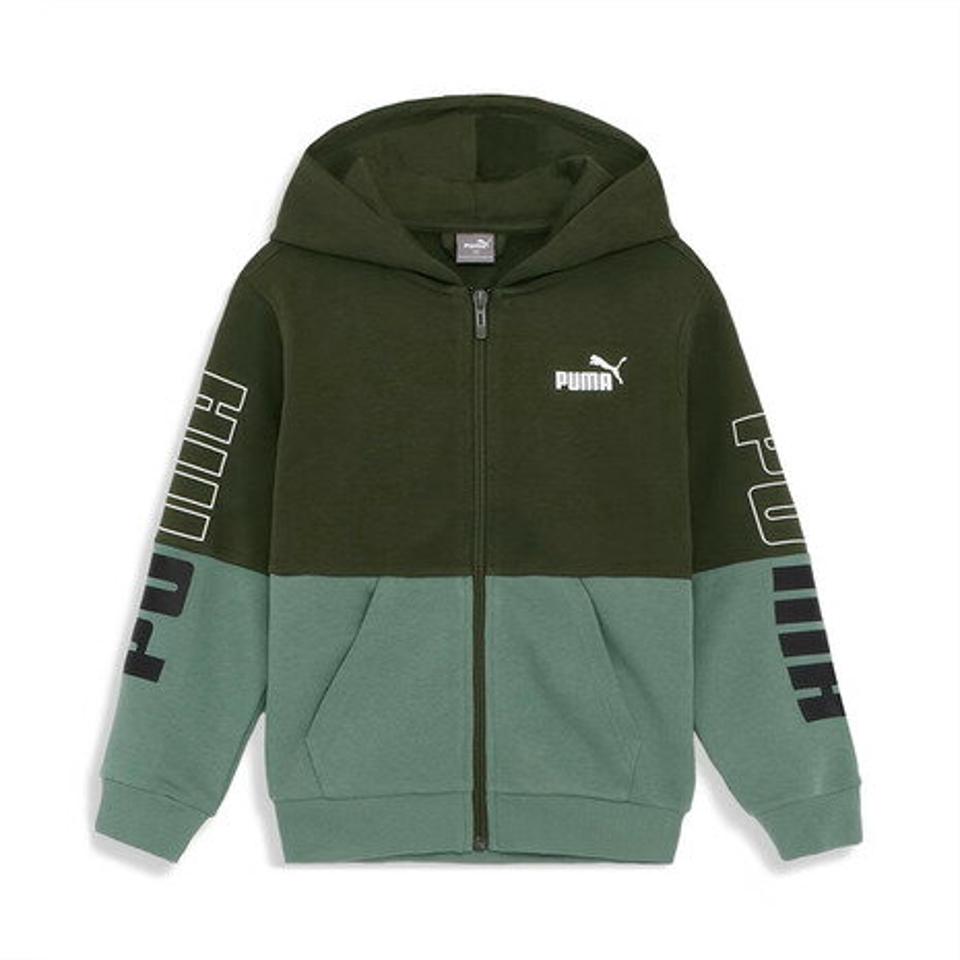 プーマ（PUMA）（キッズ）ジャージ キッズ ボーイズ POWER カラーブロック フーデッド 678571 31 GRN