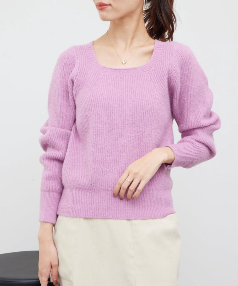 ラメ混ニットプルオーバー