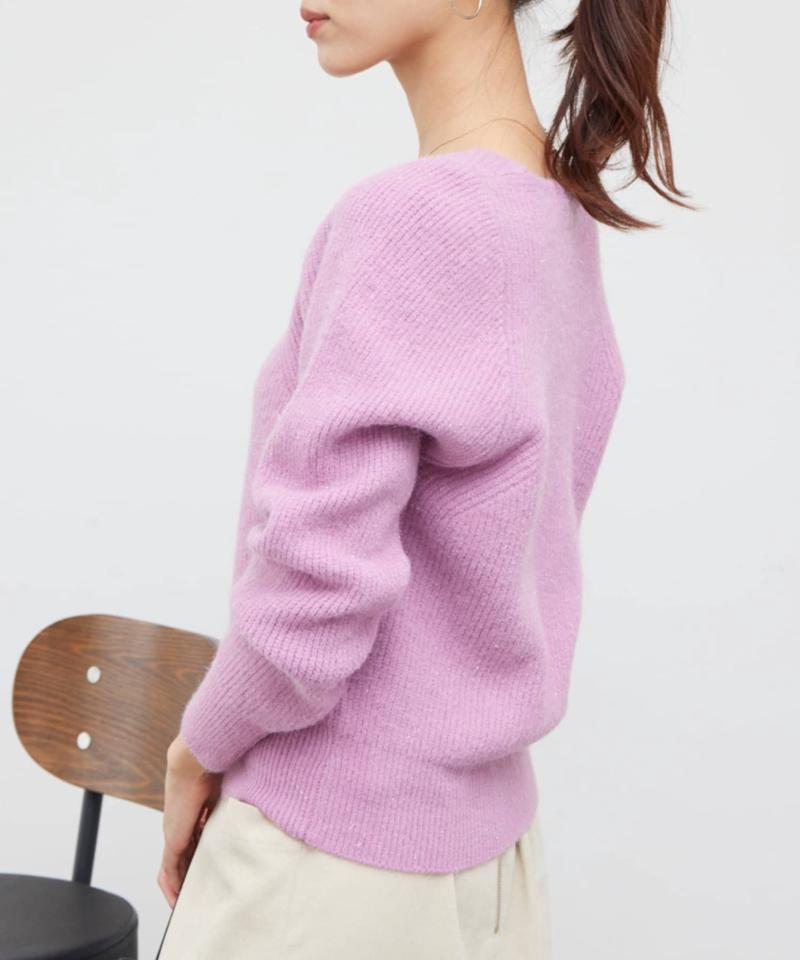 ラメ混ニットプルオーバー