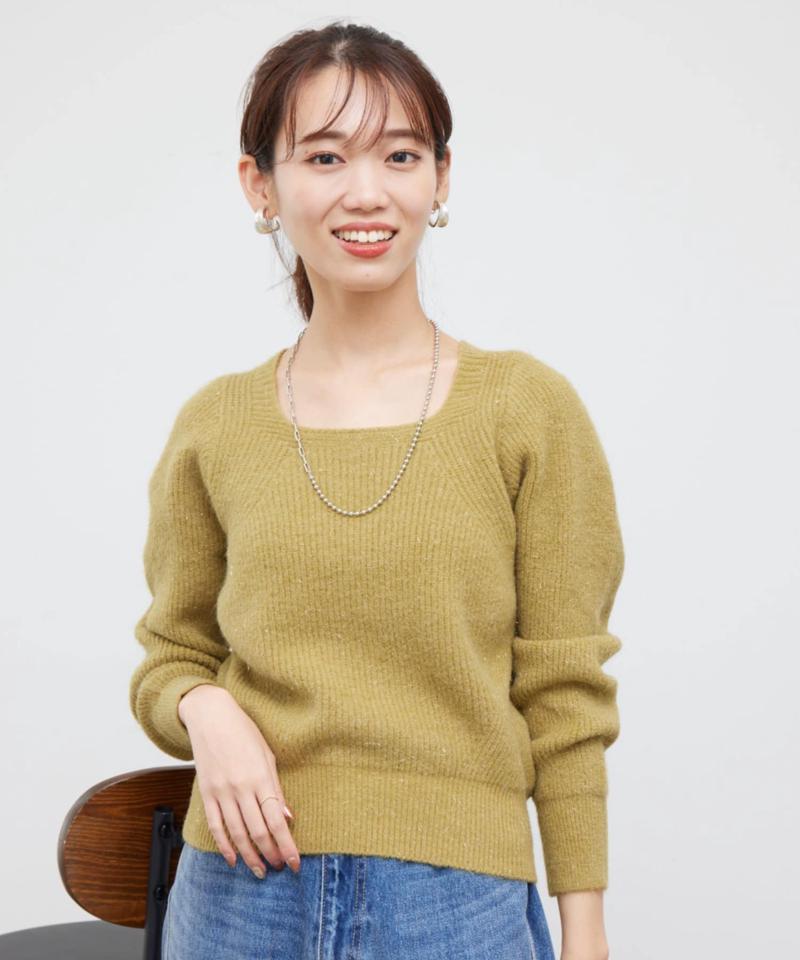 ラメ混ニットプルオーバー