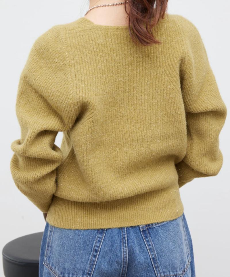 ラメ混ニットプルオーバー