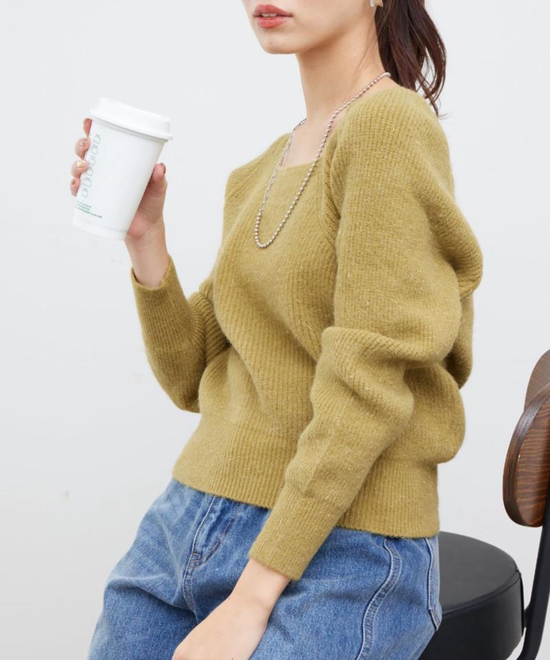 ラメ混ニットプルオーバー