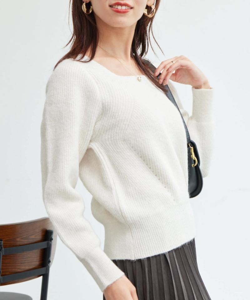 ラメ混ニットプルオーバー