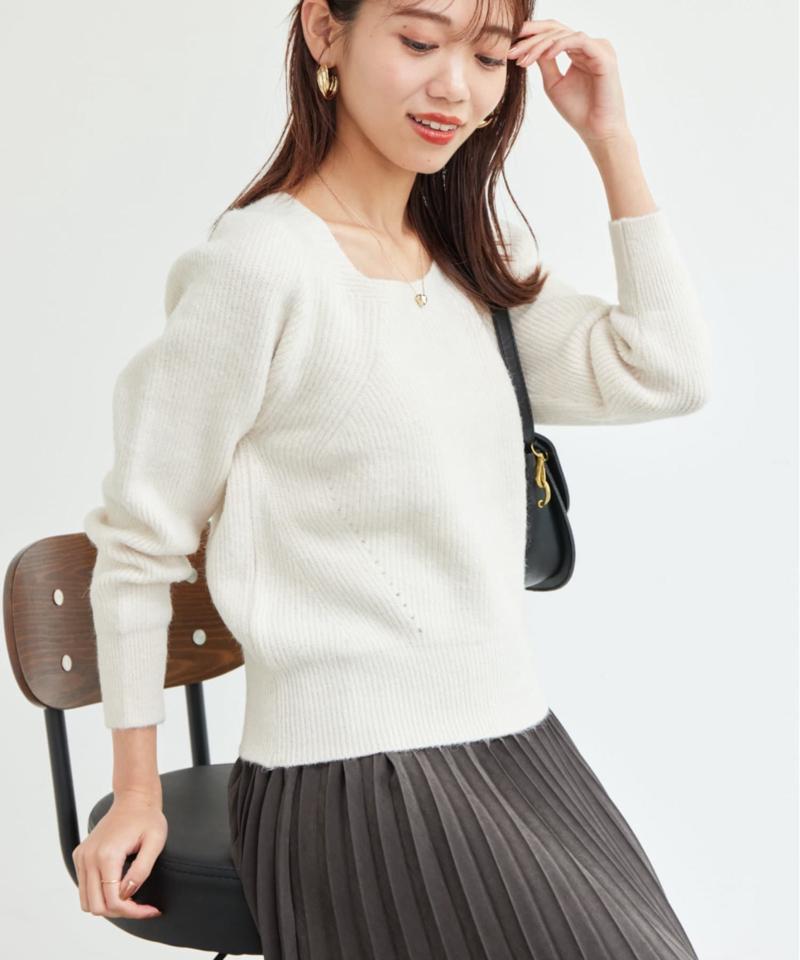 ラメ混ニットプルオーバー