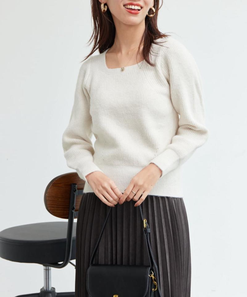 ラメ混ニットプルオーバー