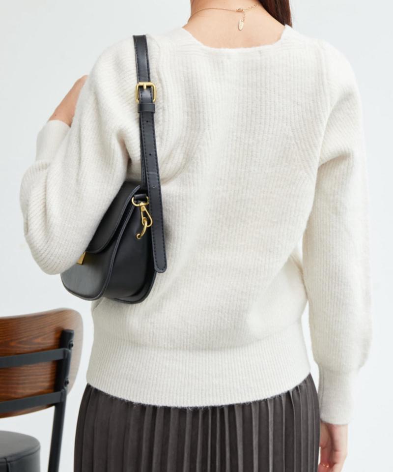 ラメ混ニットプルオーバー