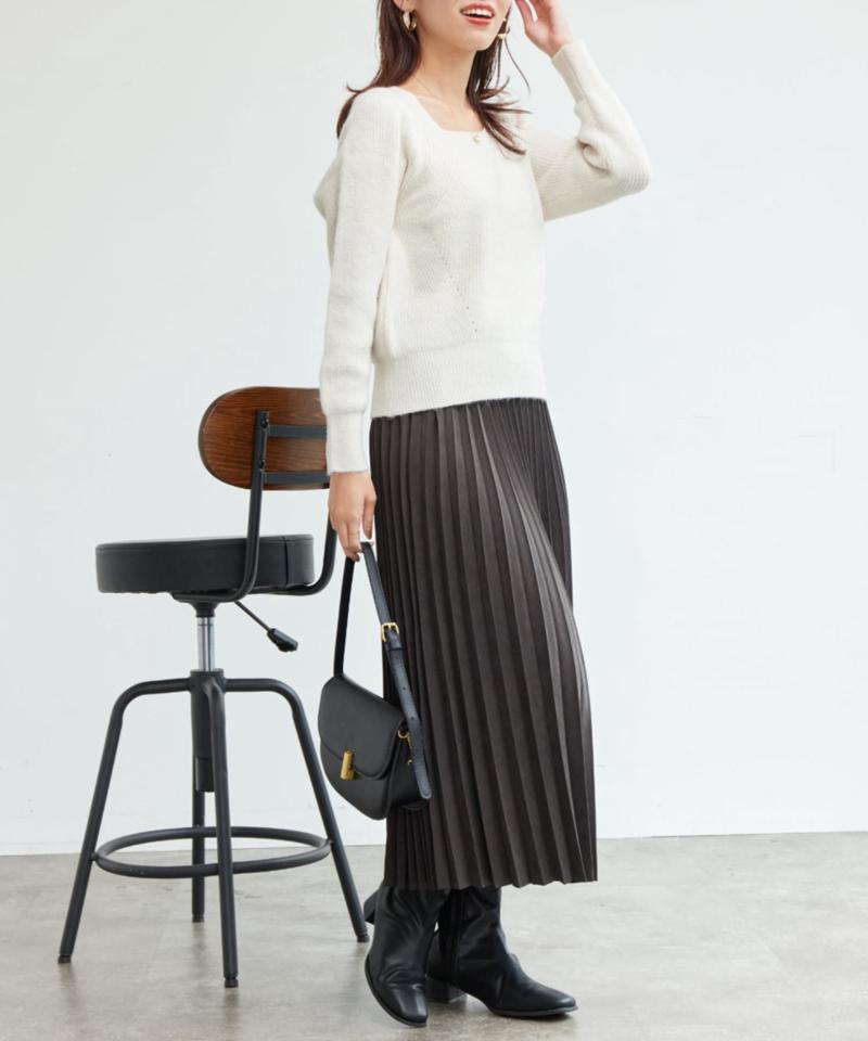 ラメ混ニットプルオーバー