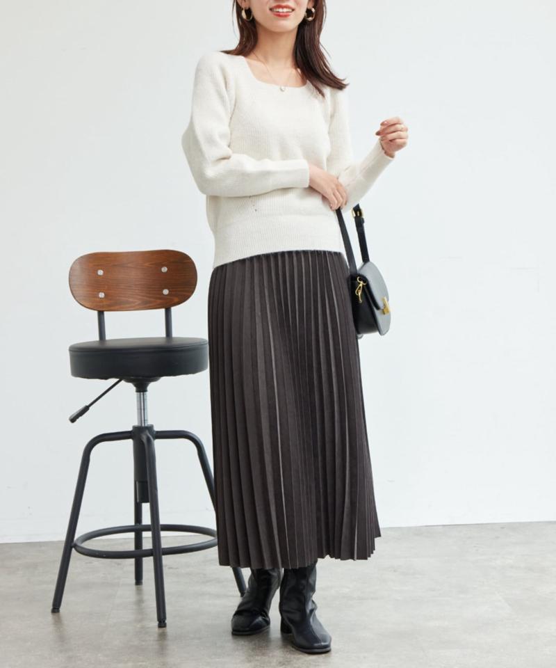 ラメ混ニットプルオーバー