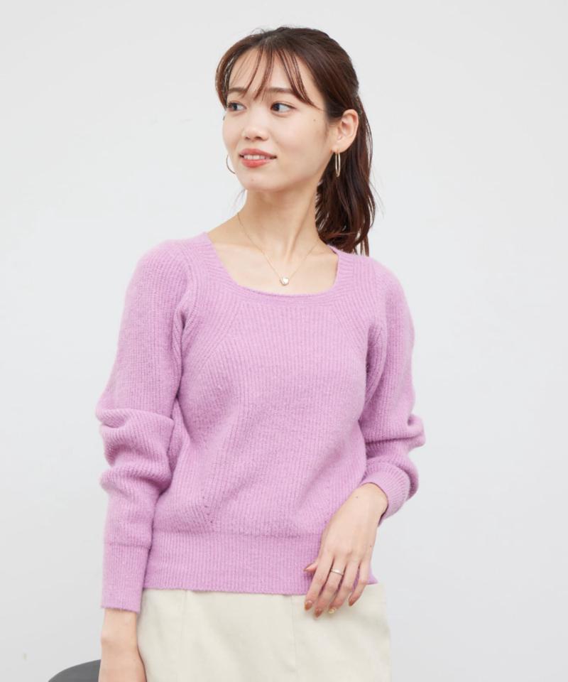 ラメ混ニットプルオーバー