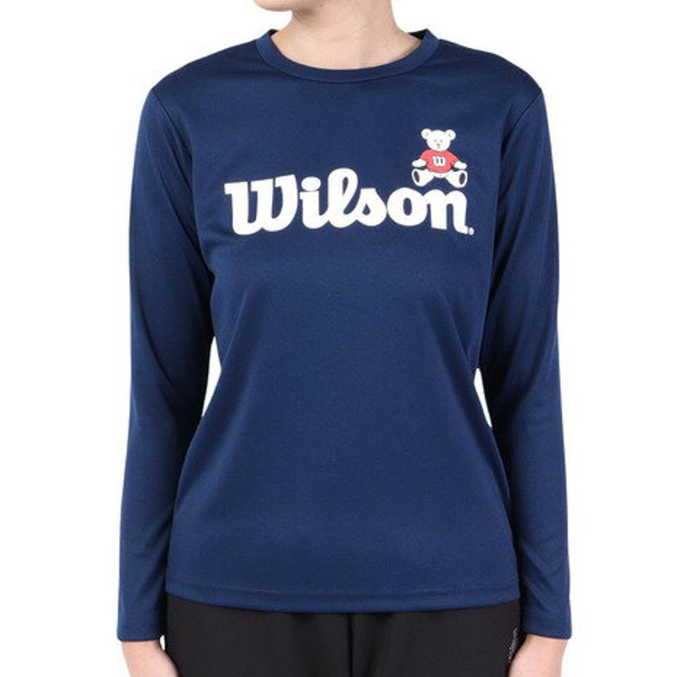 ウイルソン（Wilson）（レディース）テニスウェア レディース ビッグロゴ ドライ長袖Tシャツ 443261
