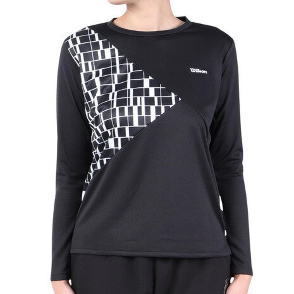 ウイルソン（Wilson）（レディース）テニスウェア レディース クルーネック長袖Tシャツ 443255
