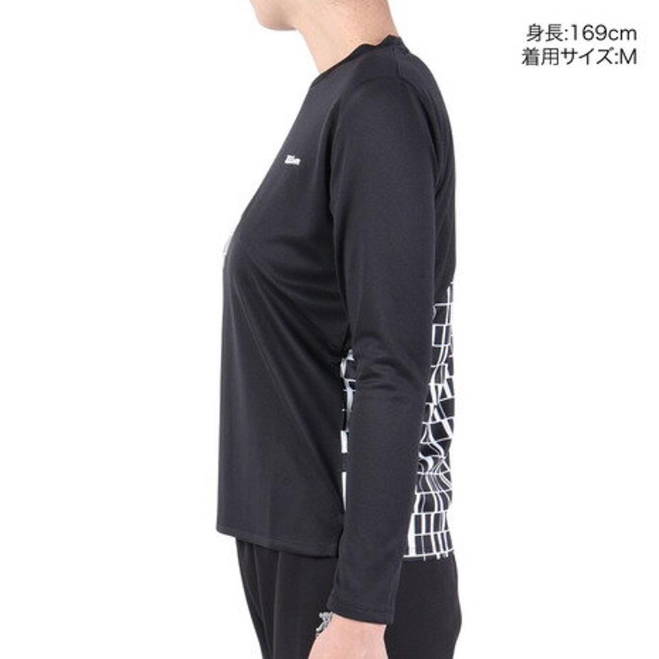 ウイルソン（Wilson）（レディース）テニスウェア レディース クルーネック長袖Tシャツ 443255