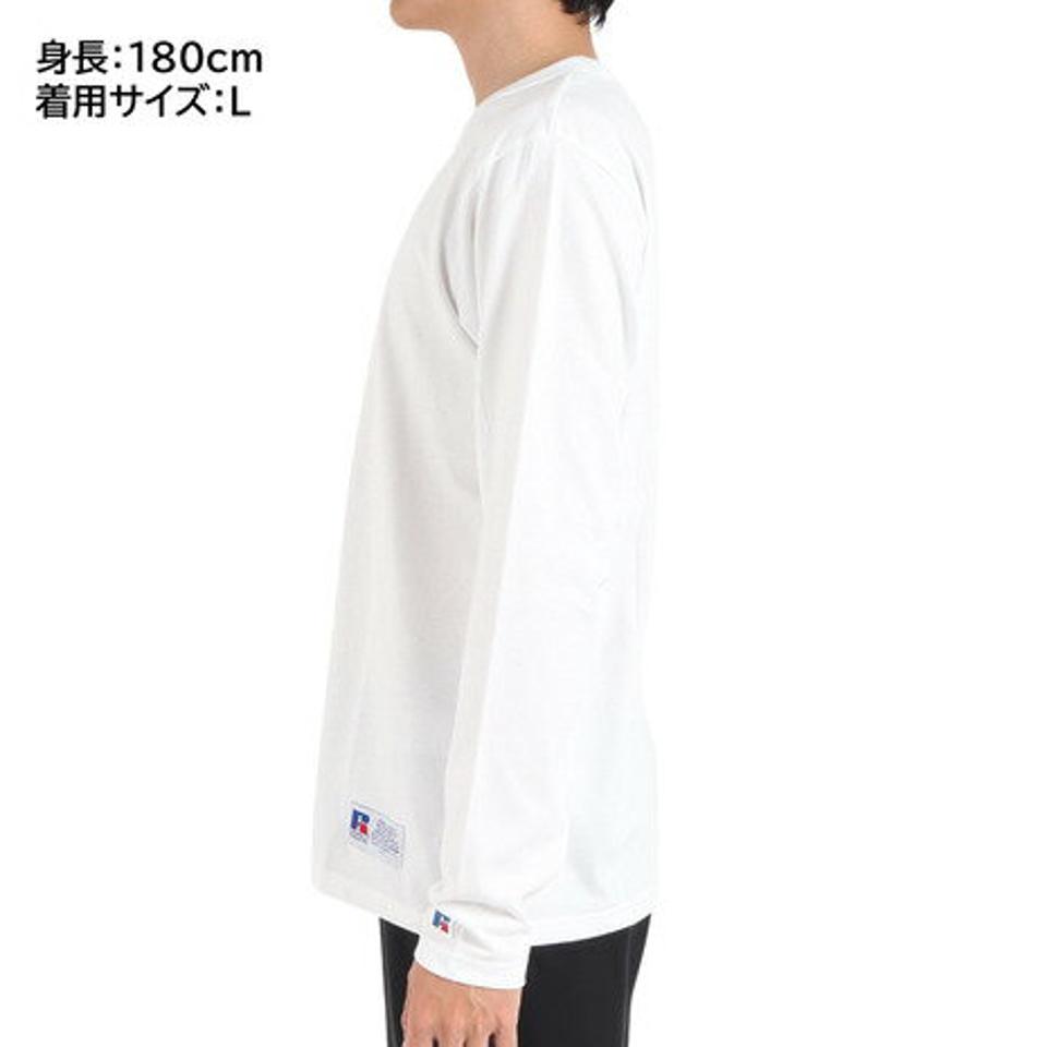 ラッセル（RUSSELL）（メンズ）T/C 長袖クルーネックTシャツ RBM23F0011 WHT