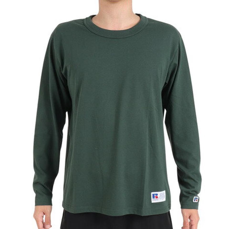 ラッセル（RUSSELL）（メンズ）T/C 長袖クルーネックTシャツ RBM23F0011 DGRN