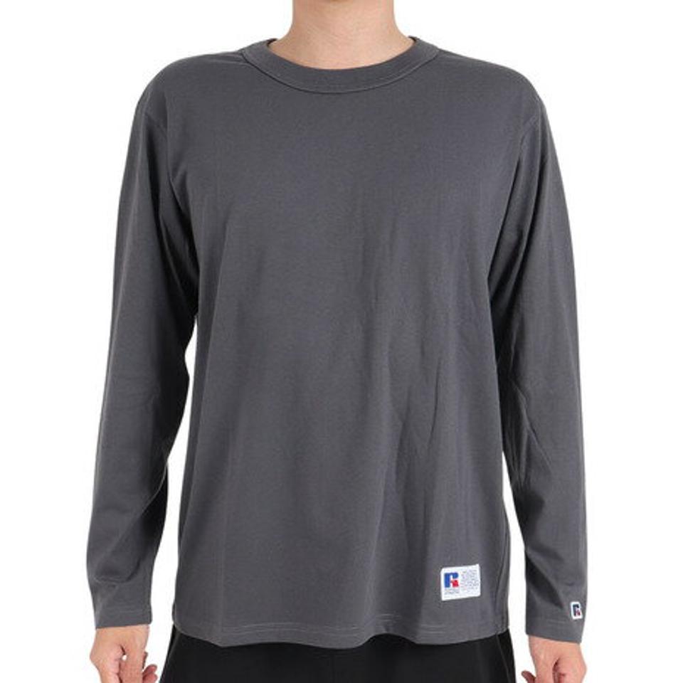 ラッセル（RUSSELL）（メンズ）T/C 長袖クルーネックTシャツ RBM23F0011 CGRY