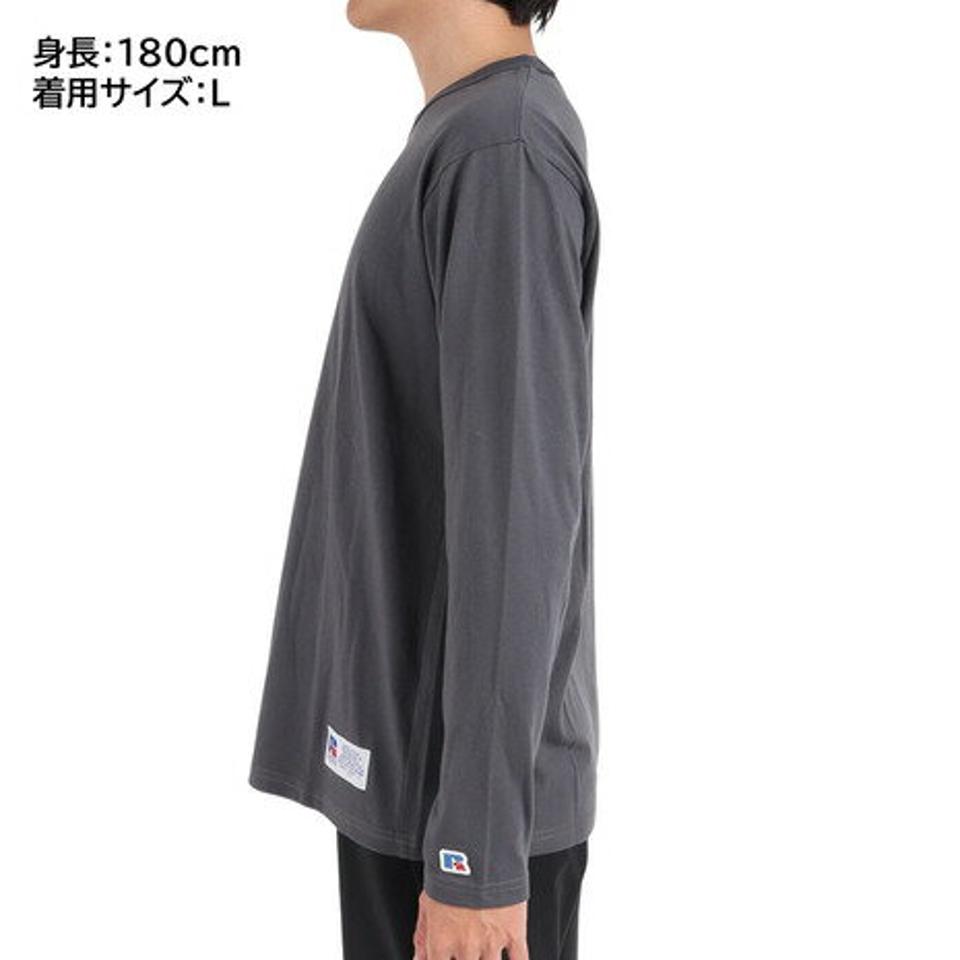 ラッセル（RUSSELL）（メンズ）T/C 長袖クルーネックTシャツ RBM23F0011 CGRY