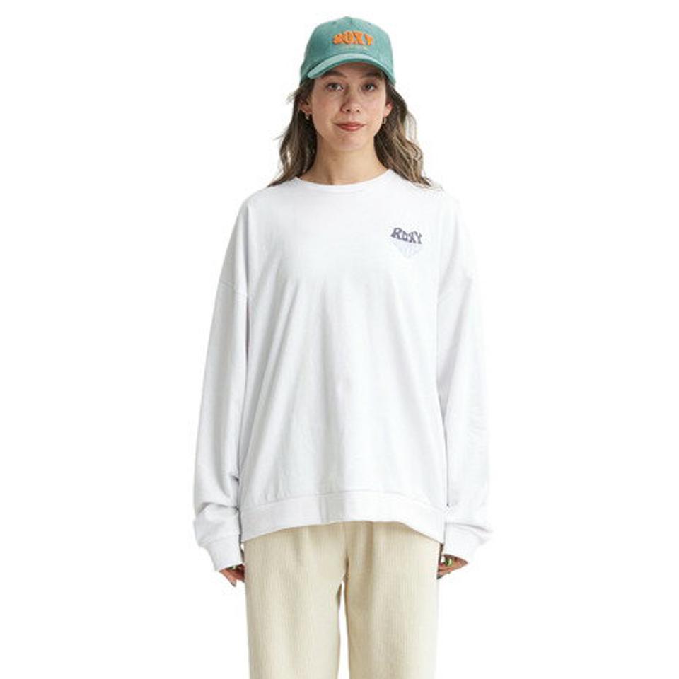 【20%OFFクーポン対象！3/21まで】ロキシー（ROXY）（レディース）ミニ裏毛 トップス 長袖Tシャツ 23FWRLT234028WHT