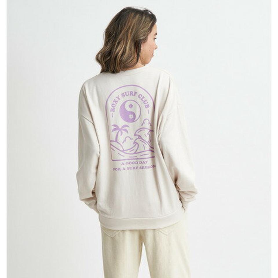 【15%OFFクーポン対象！12/7まで】ロキシー（ROXY）（レディース）ミニ裏毛 トップス 長袖Tシャツ 23FWRLT234028NAT