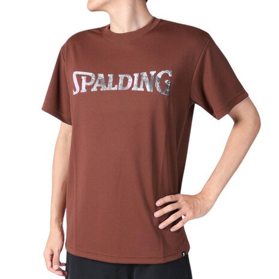 【20%OFFクーポン対象！3/11 1:59まで】スポルディング（SPALDING）（メンズ、レディース）バスケットボールウェア 半袖Tシャツ ウォールペイントロゴ SMT23114FIG