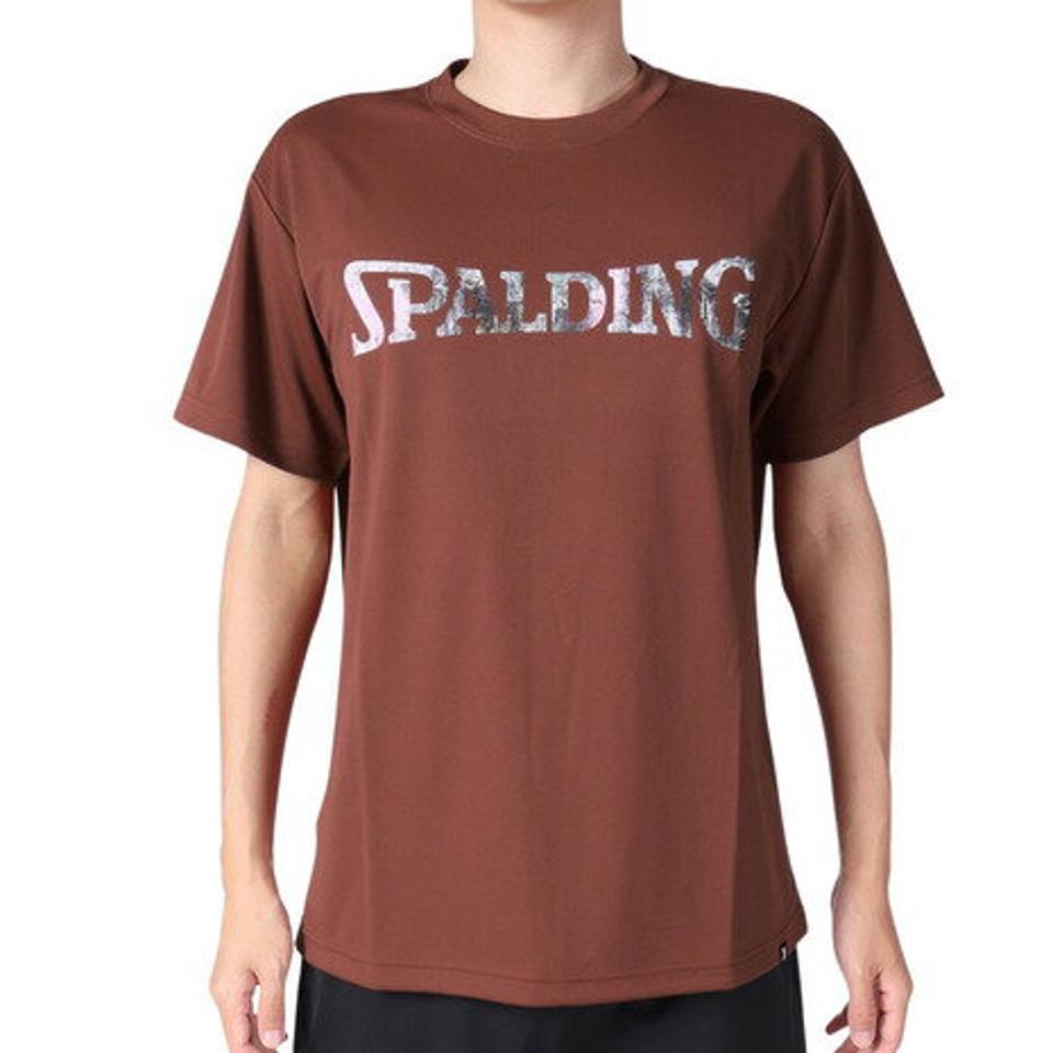 【20%OFFクーポン対象！3/11 1:59まで】スポルディング（SPALDING）（メンズ、レディース）バスケットボールウェア 半袖Tシャツ ウォールペイントロゴ SMT23114FIG