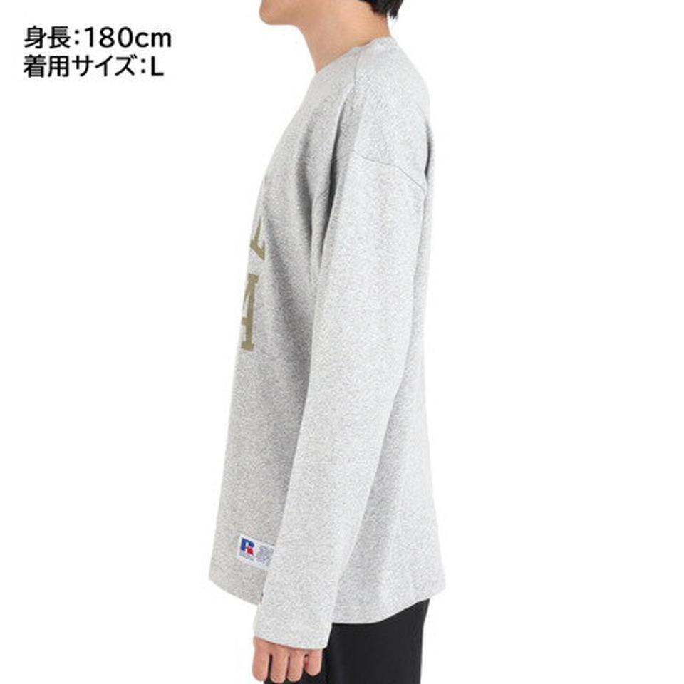 ラッセル（RUSSELL）（メンズ）88/12 ロングスリーブ クルーネックTシャツ Wide RBM23F0006 MGRY