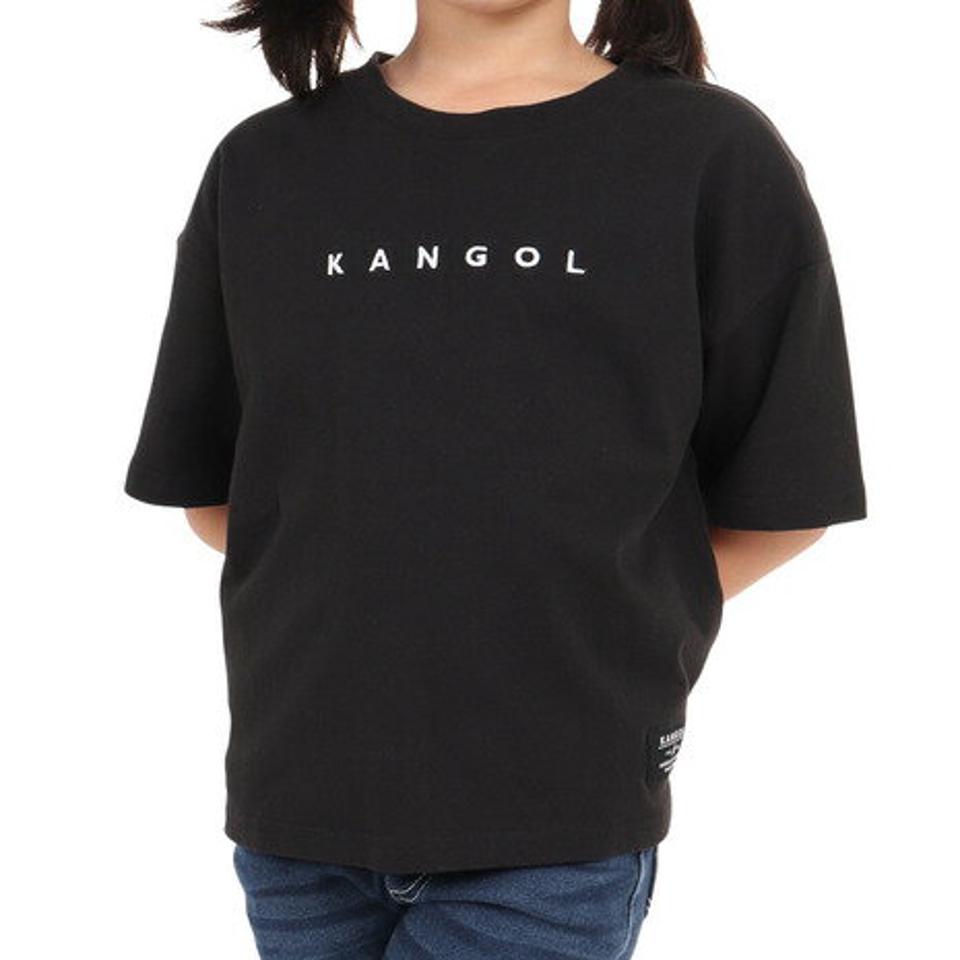 カンゴール（KANGOL）（キッズ）発泡バックプリント 半袖Tシャツ 887447 BLK