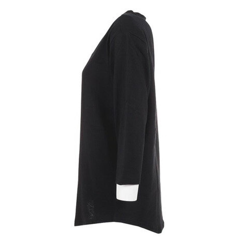 【3点10%OFFクーポン対象！10/12まで】ヘインズ（Hanes）（レディース）リサイクルコットン ヘンリーネック 七分袖Tシャツ HW1-U501 001