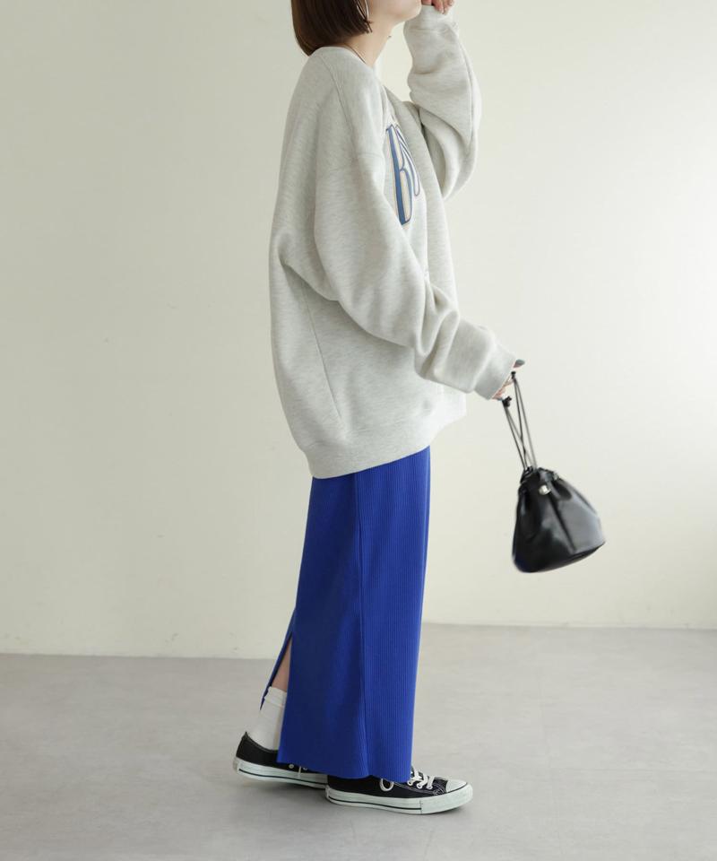 【年中頼れる/3～5サイズ展開/リピーター多数◎】リブカットナロースカート《WEB限定》