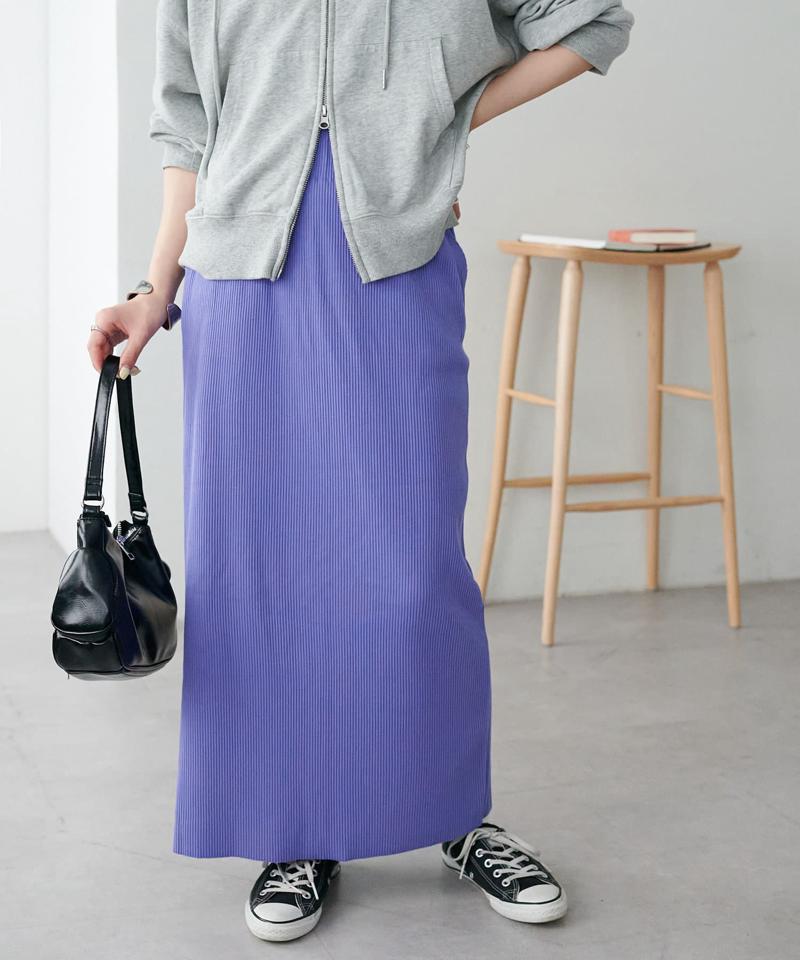 【年中頼れる/3～5サイズ展開/リピーター多数◎】リブカットナロースカート《WEB限定》
