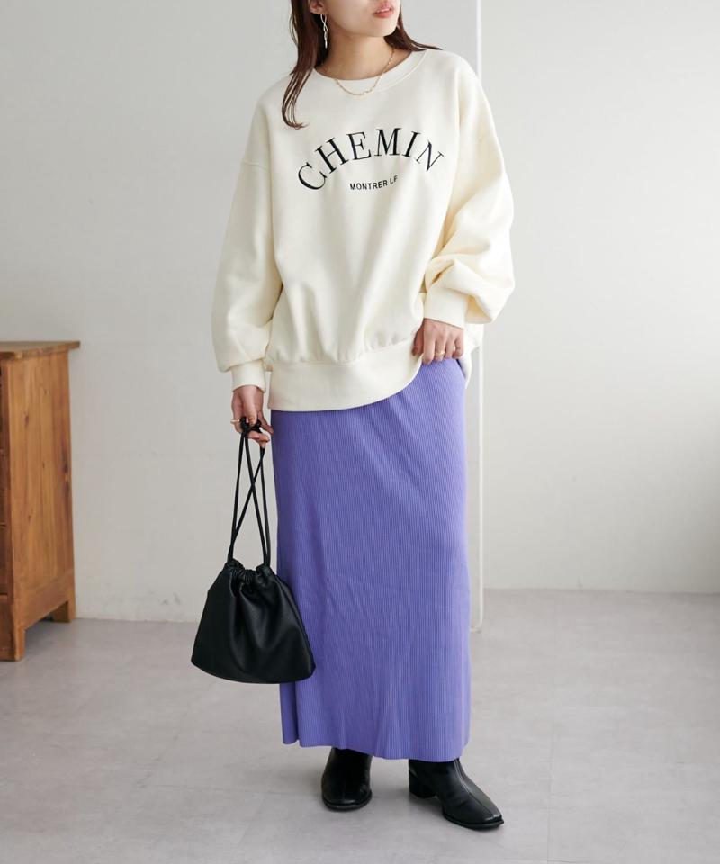 【年中頼れる/3～5サイズ展開/リピーター多数◎】リブカットナロースカート《WEB限定》