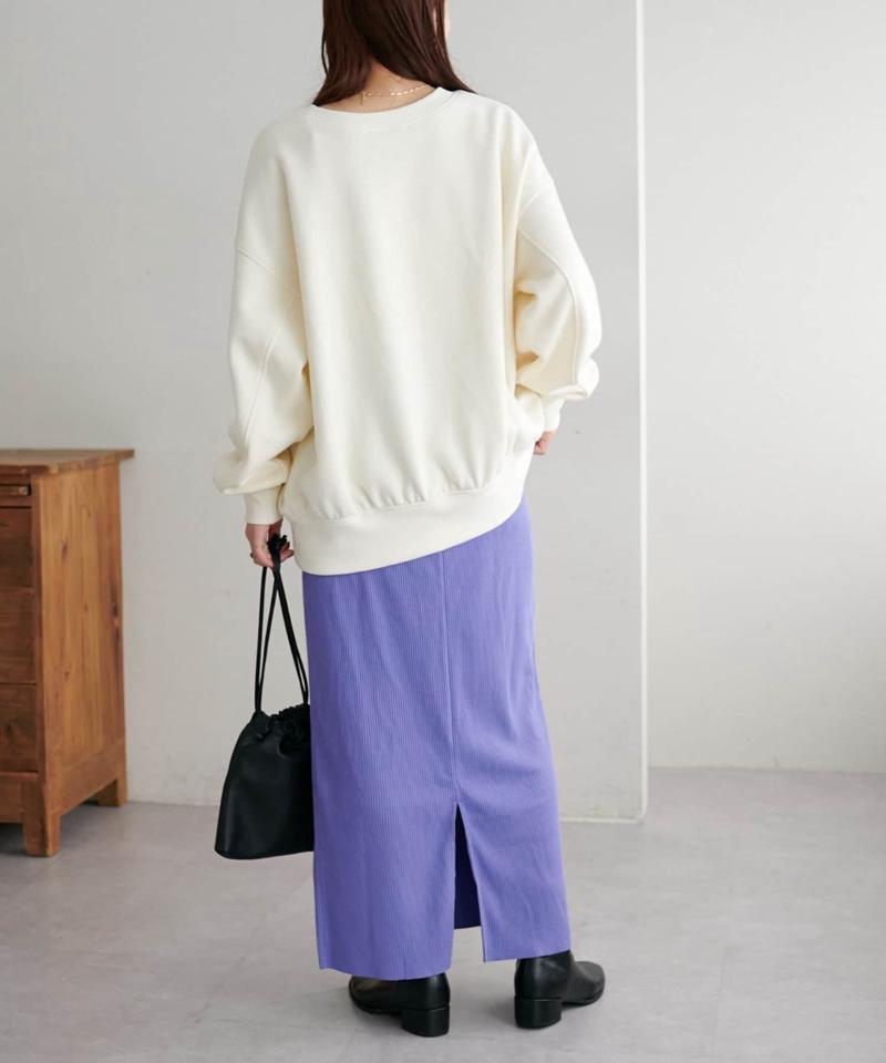 【年中頼れる/3～5サイズ展開/リピーター多数◎】リブカットナロースカート《WEB限定》