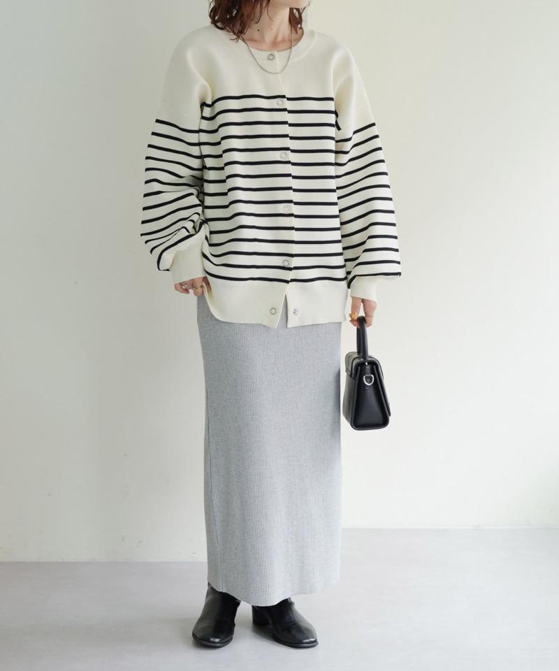 【年中頼れる/3～5サイズ展開/リピーター多数◎】リブカットナロースカート《WEB限定》