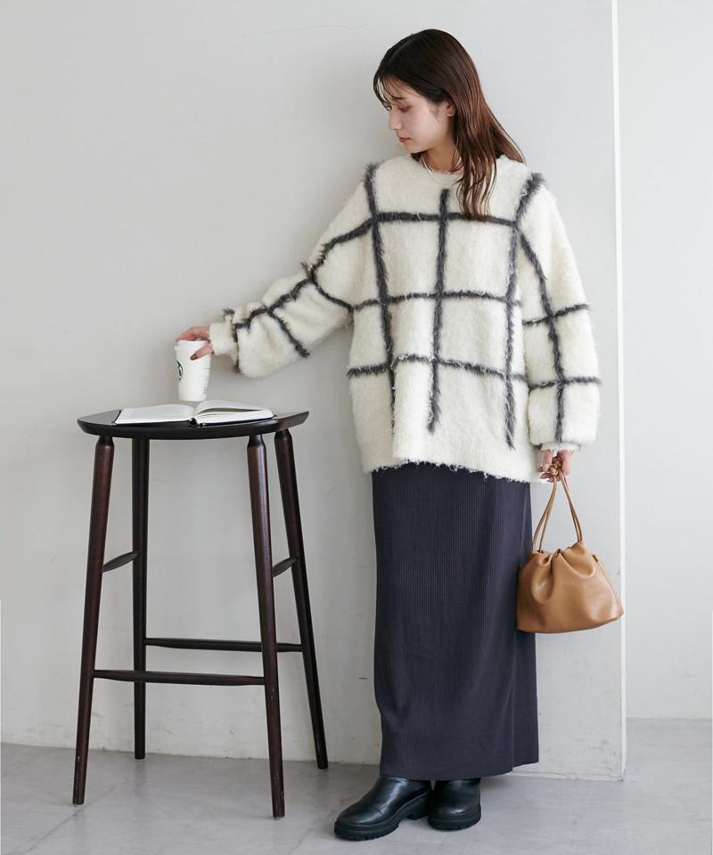 【年中頼れる/3～5サイズ展開/リピーター多数◎】リブカットナロースカート《WEB限定》