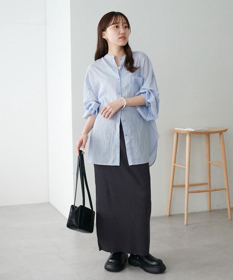 【年中頼れる/3～5サイズ展開/リピーター多数◎】リブカットナロースカート《WEB限定》