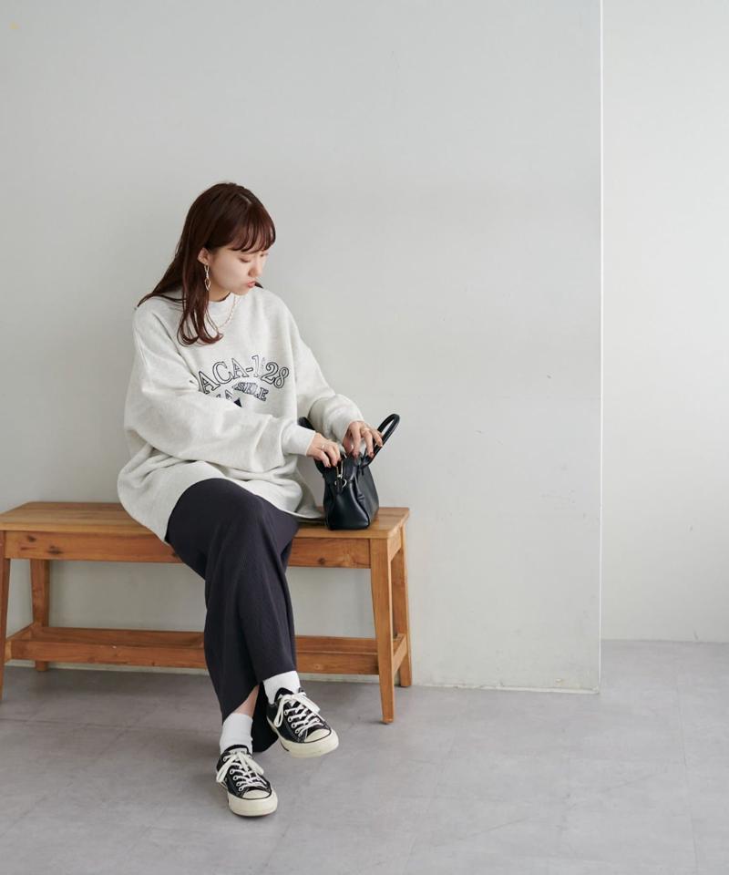 【年中頼れる/3～5サイズ展開/リピーター多数◎】リブカットナロースカート《WEB限定》