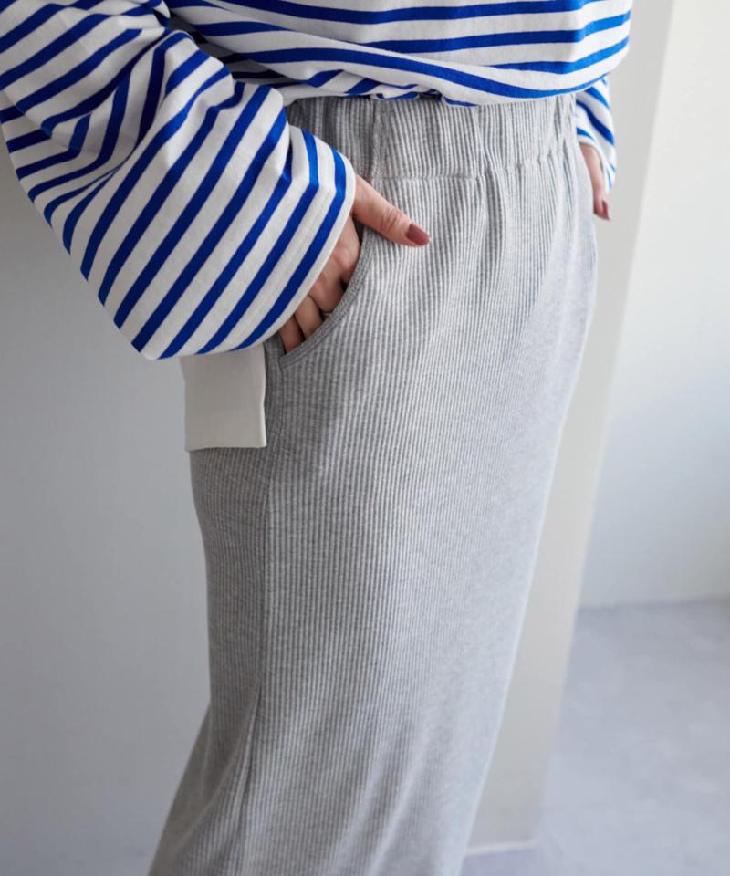 【年中頼れる/3～5サイズ展開/リピーター多数◎】リブカットナロースカート《WEB限定》